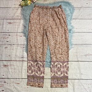 Anthropologie Ollari Tapered Leopard Paisley Trousers sz M